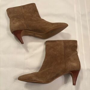 Dolce Vita Tan Suede Heeled Ankle Boots 7.5